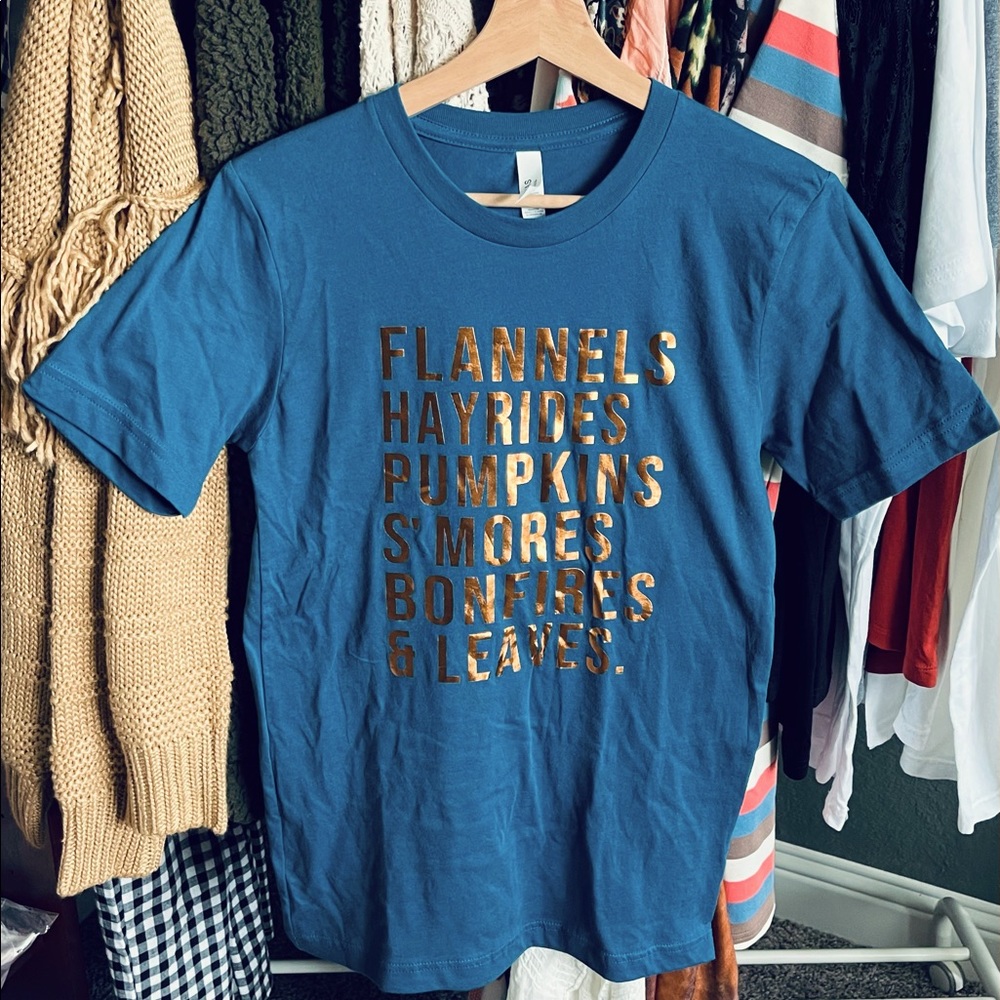 Dark Teal Fall shirt